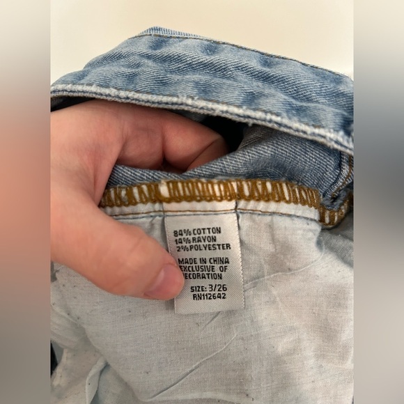 BLUE SAVVY Paper bag barrel high waist jeans size 26/28
Abercrombie madewell - Picture 7 of 9